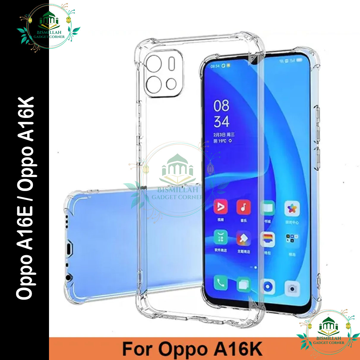 Picture of Transparent back cover For Oppo A16E / Oppo A16K Luxury transparent Protect Back Cover Soft Case Picture of Transparent back cover For Oppo A16E / Oppo A16K Luxury transparent Protect Back Cover Soft Case