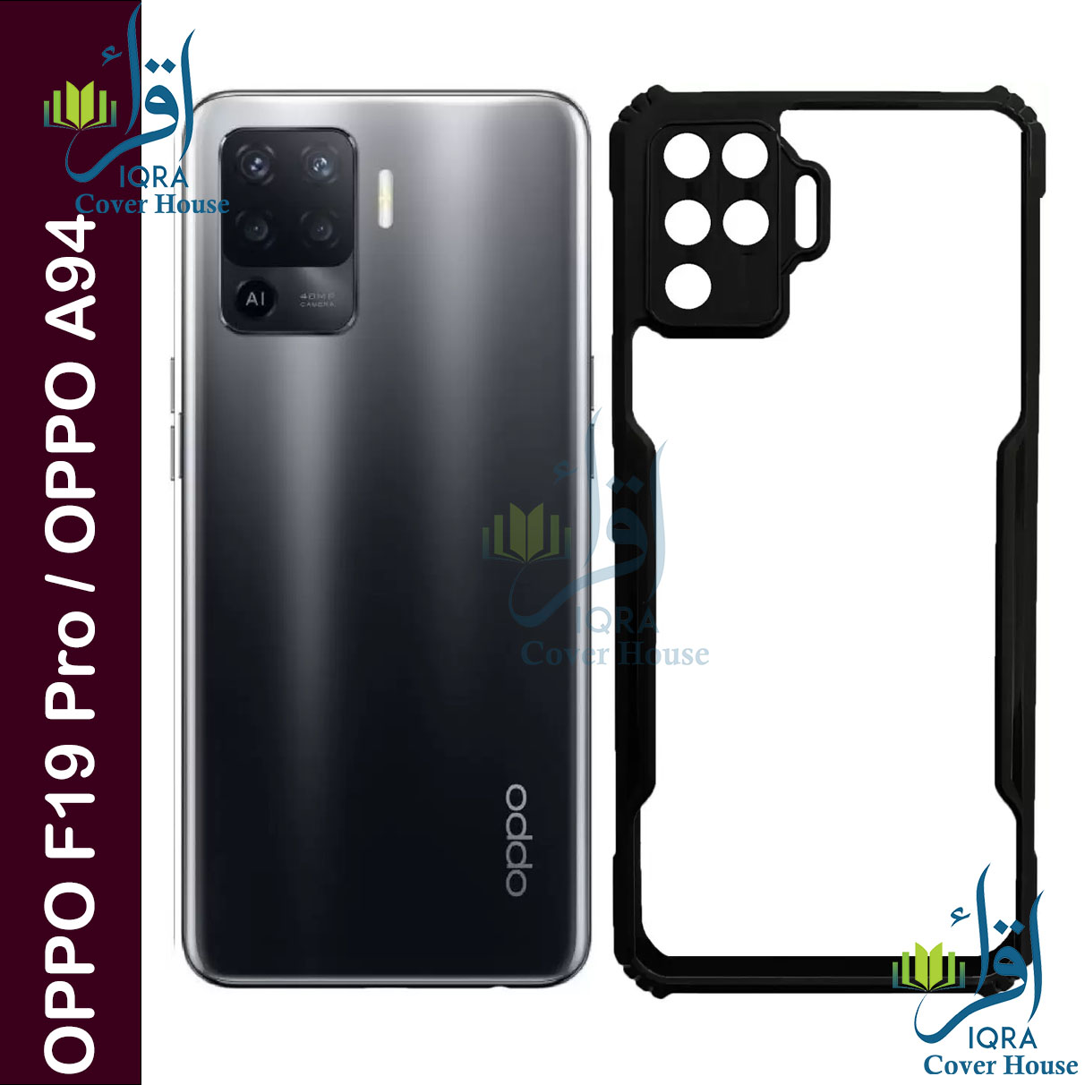 Picture of Xundd Back Cover for OPPO F19 Pro / OPPO A94 Transparent Hybrid Hard PC Back Bumper