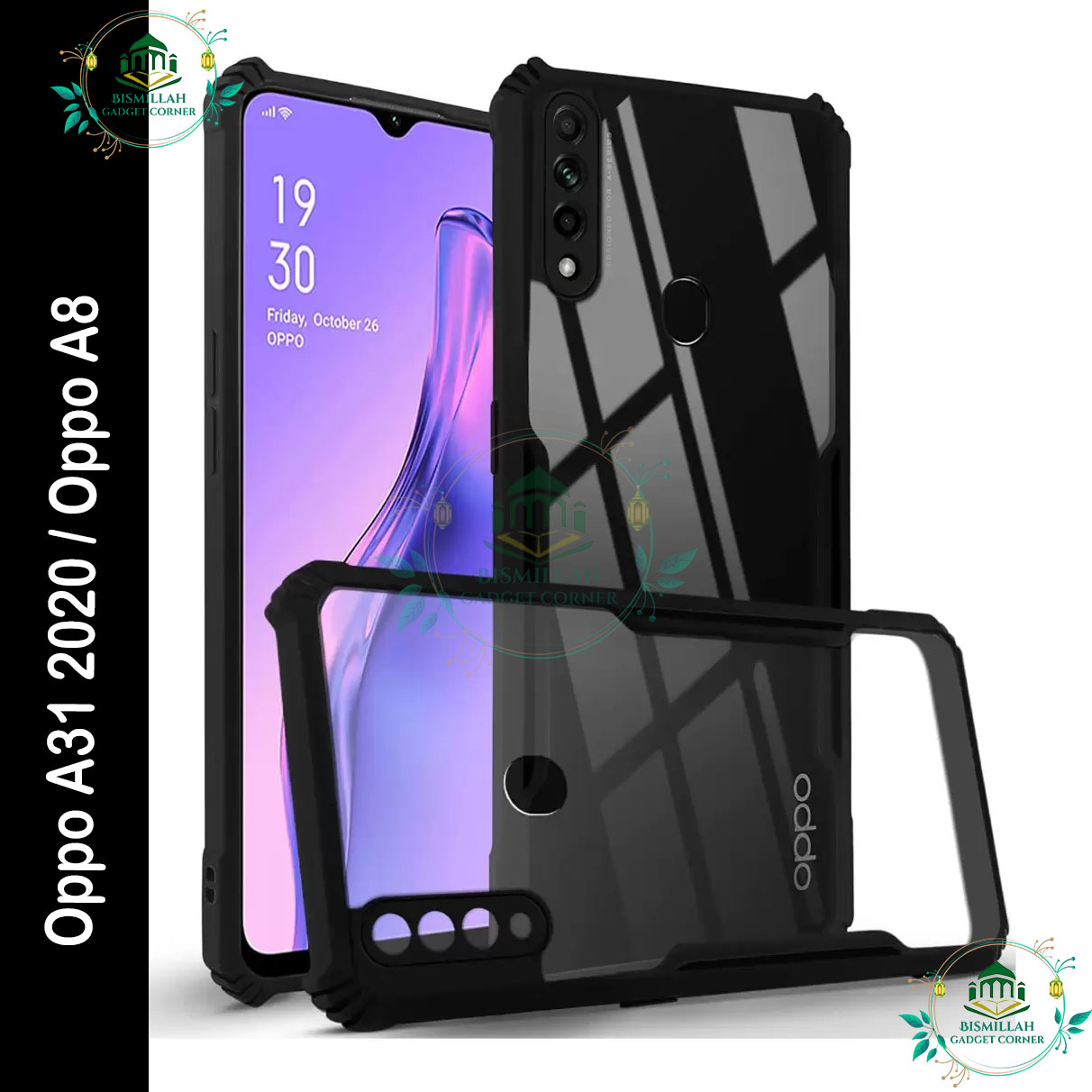Picture of Xundd Back Cover for Oppo A31 2020 / Oppo A8 Transparent Hybrid Hard PC Back Bumper