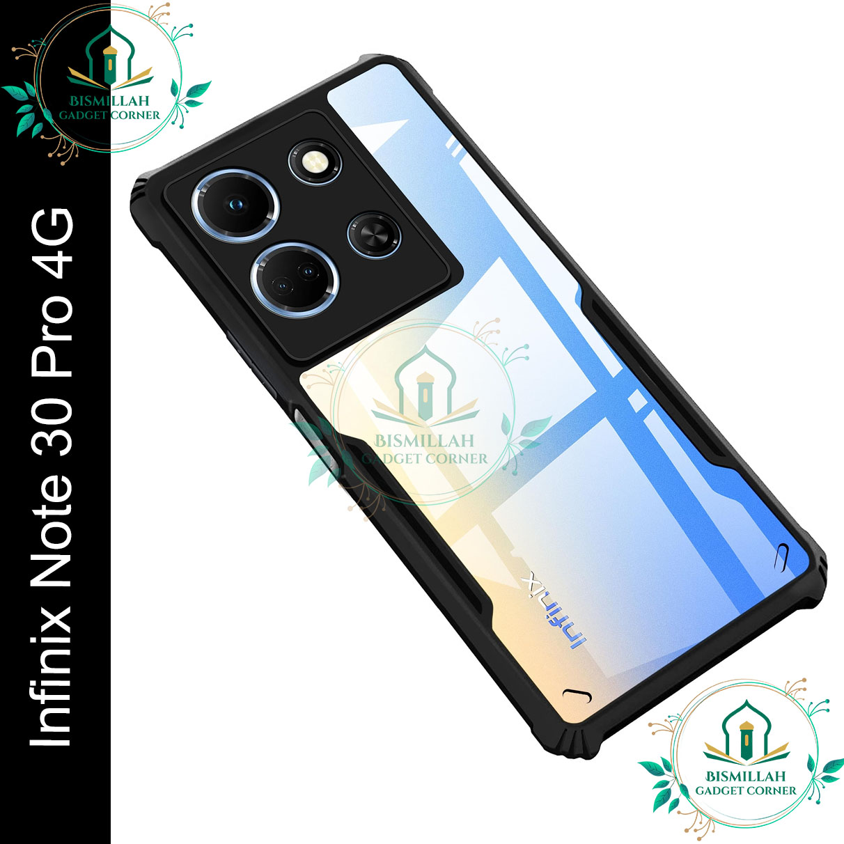 Picture of Xundd Back Cover for Infinix Note 30 Pro 4G Transparent Hybrid Hard PC Back Bumper