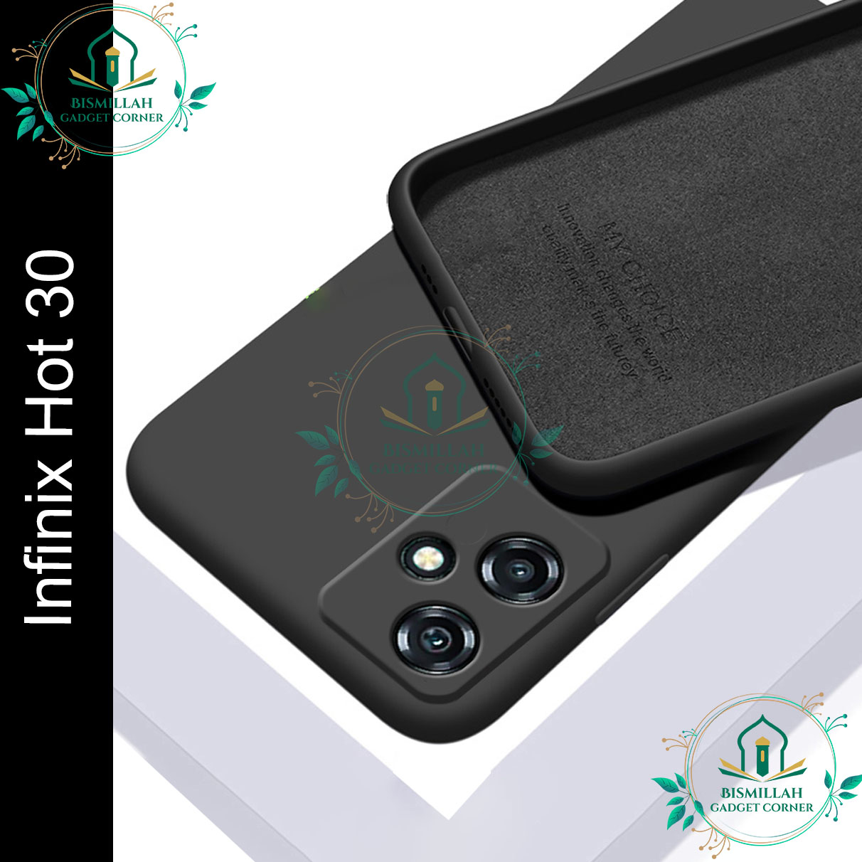 Picture of Premium Liquid Silicone Phone case for Infinix Hot 30 Liquid Silicon Mobile Back Case Soft Silicone Phone Cover