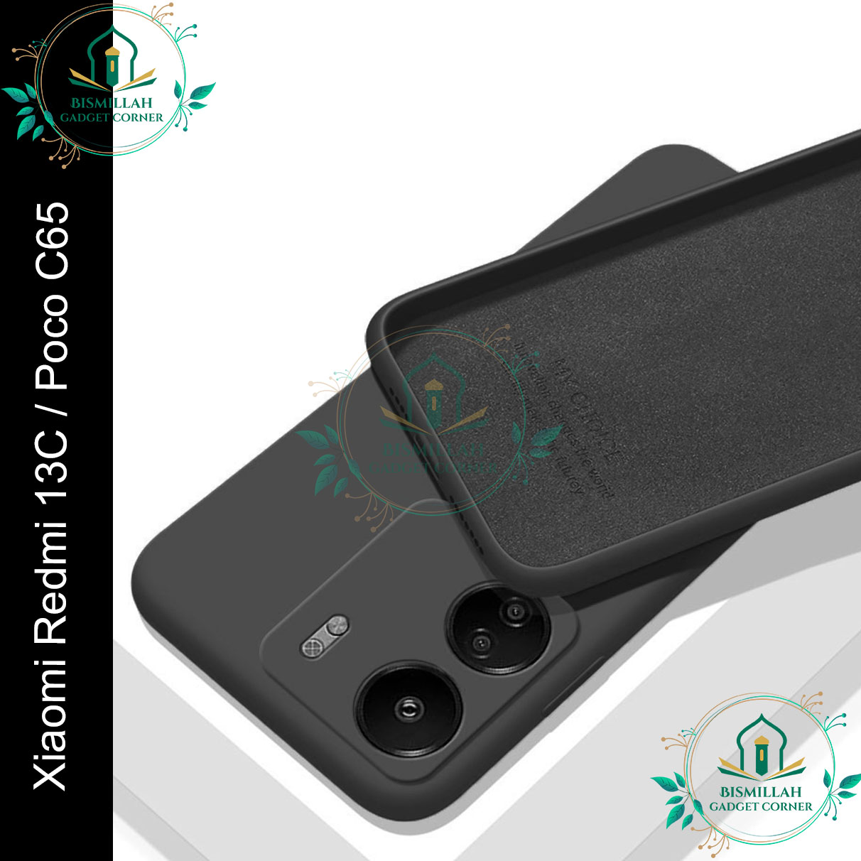 Picture of Premium Liquid Silicone Phone case for Xiaomi Redmi 13C / Poco C65 Liquid Silicon Mobile Back Case Soft Silicone Phone Cover