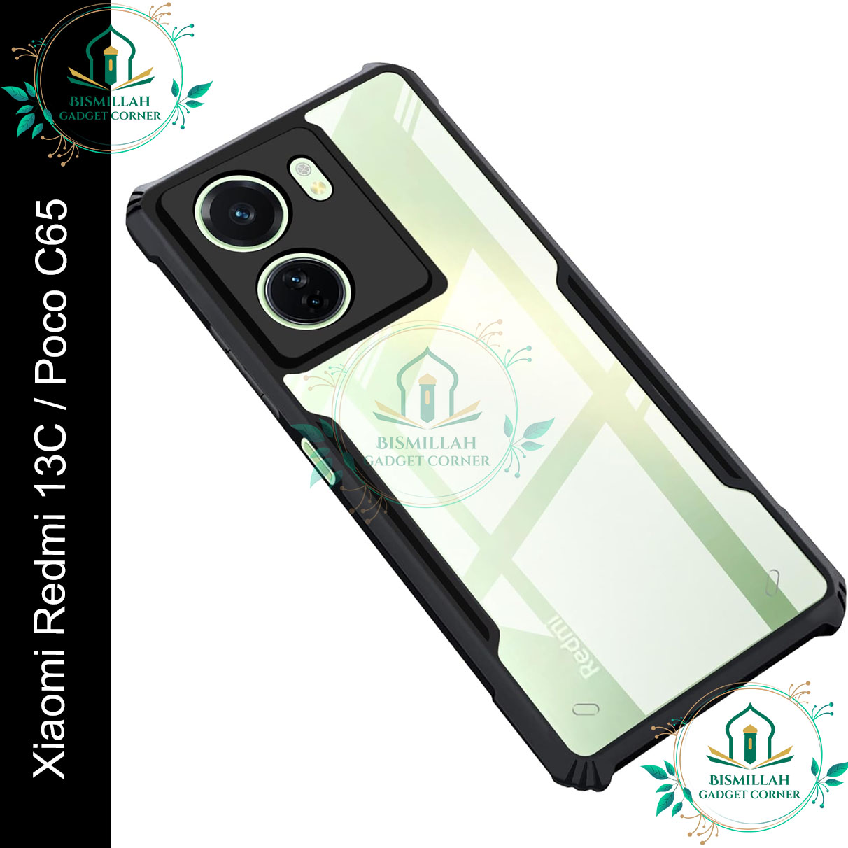 Picture of Xundd Back Cover for Xiaomi Redmi 13C / Poco C65 Transparent Hybrid Hard PC Back Bumper