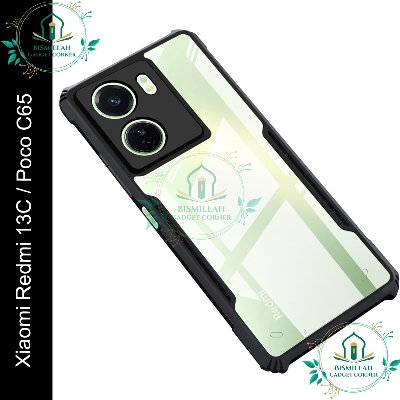Picture of Xundd Back Cover for Xiaomi Redmi 13C / Poco C65 Transparent Hybrid Hard PC Back Bumper