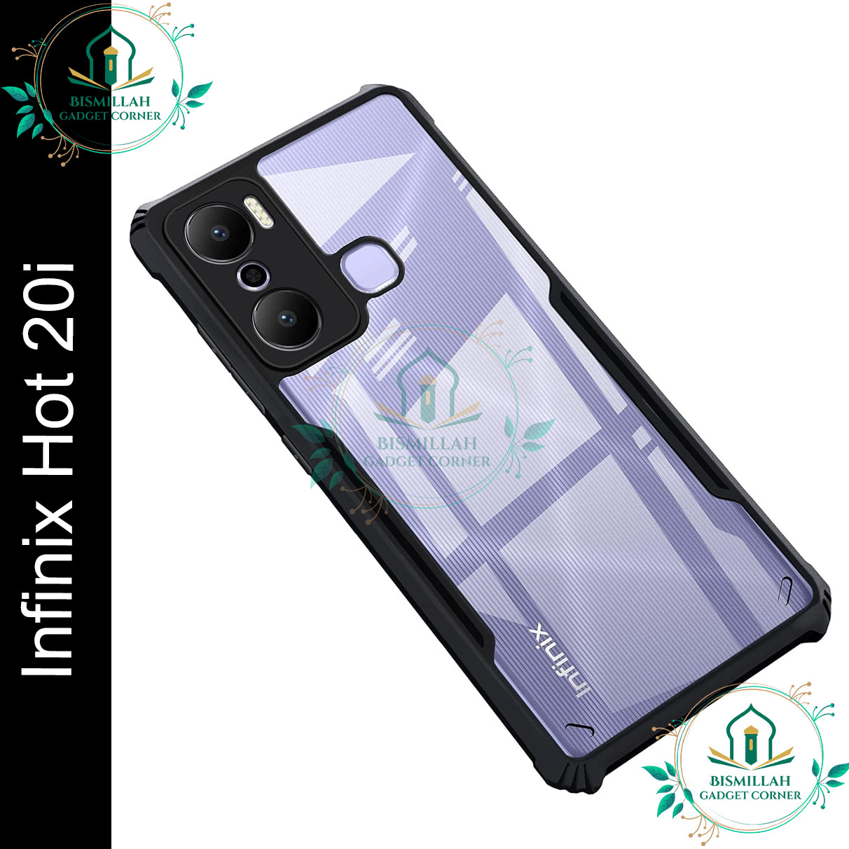 Picture of Xundd Back Cover for Infinix Hot 20i Transparent Hybrid Hard PC Back Bumper