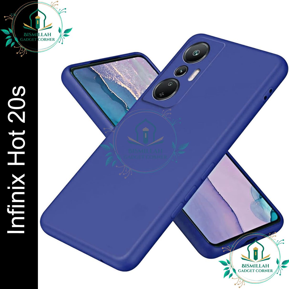 Picture of Premium Liquid Silicone Phone case for Infinix Hot 20s Liquid Silicon Mobile Back Case Soft Silicone Phone Cover