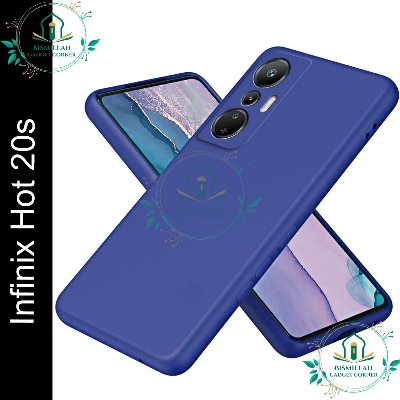 Picture of Premium Liquid Silicone Phone case for Infinix Hot 20s Liquid Silicon Mobile Back Case Soft Silicone Phone Cover