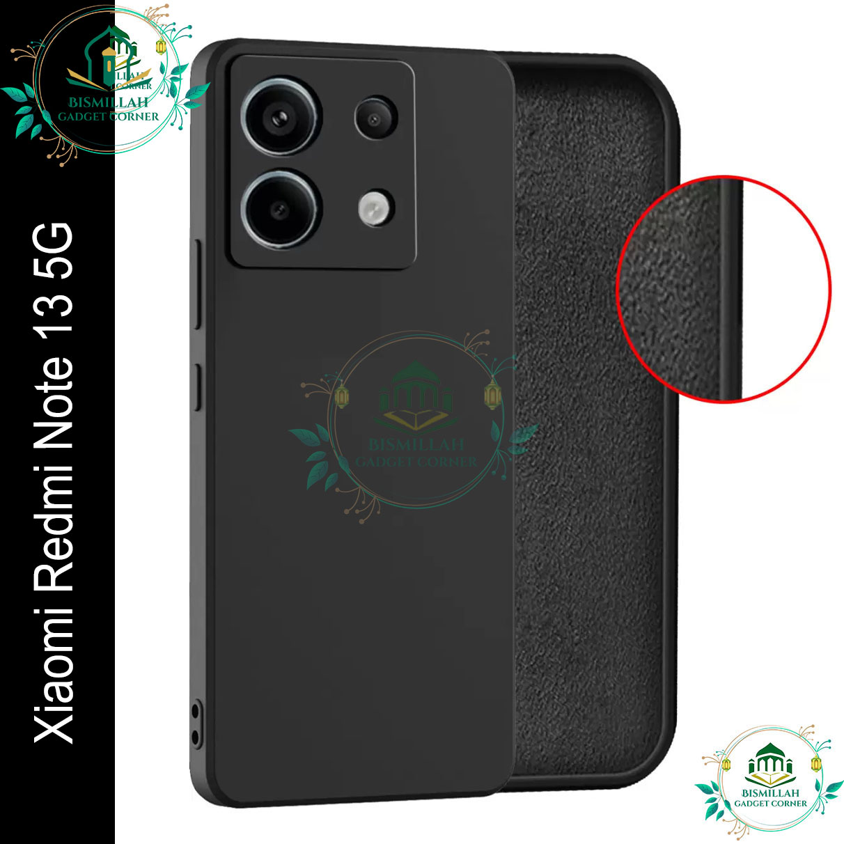 Picture of Premium Liquid Silicone Phone case for Xiaomi Redmi Note 13 5G Liquid Silicon Mobile Back Case Soft Silicone Phone Cover