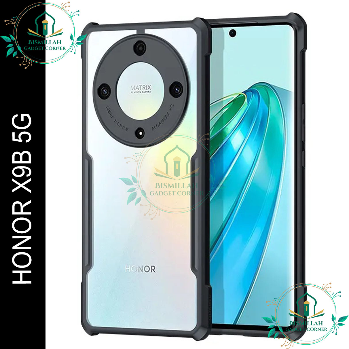 Picture of Xundd Back Cover for Honor X9b 5G Transparent Hybrid Hard PC Back Bumper
