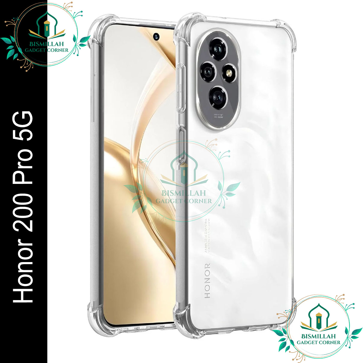Picture of Transparent back cover For Honor 200 Pro 5G Luxury transparent Protect Back Cover Soft Case