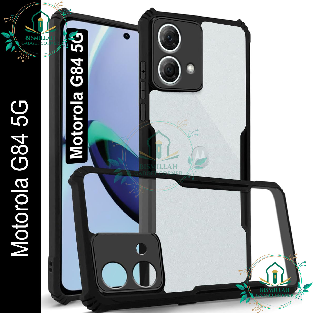 Picture of Xundd Back Cover for Motorola Moto G84 5G Transparent Hybrid Hard PC Back Bumper
