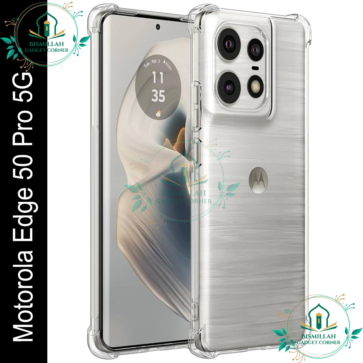 Picture of Transparent back cover For Motorola Edge 50 Pro 5G Luxury transparent Protect Back Cover Soft Case