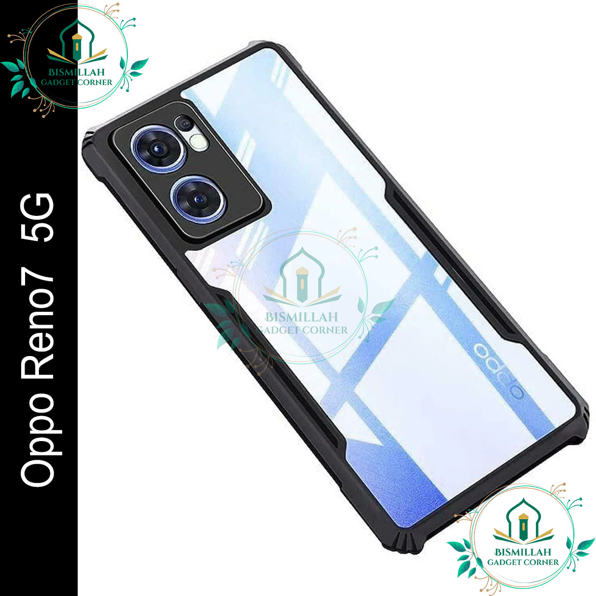 Picture of Xundd Back Cover for Oppo Reno7 5G Transparent Hybrid Hard PC Back Bumper