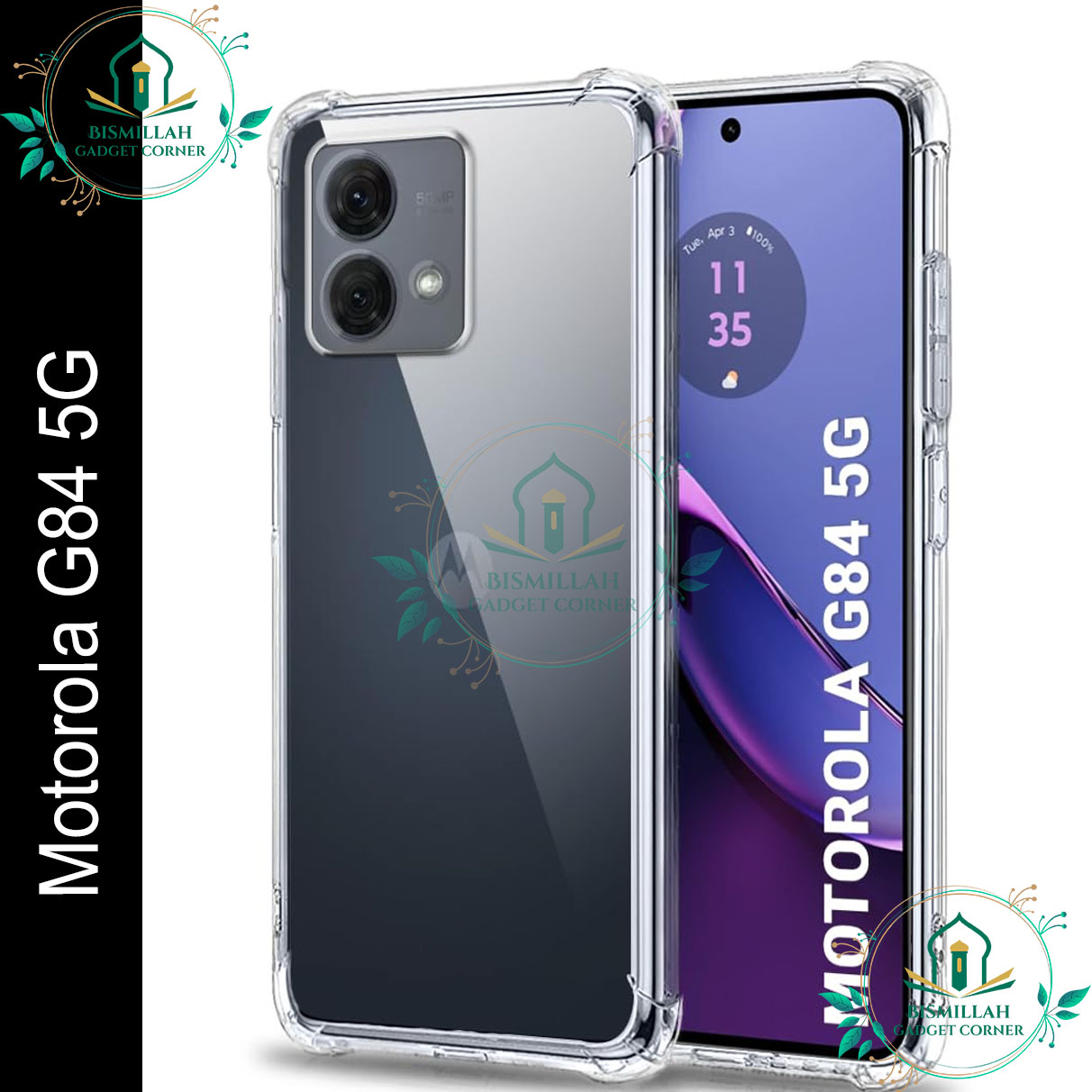 Picture of Transparent back cover For Motorola Moto G84 5G Luxury transparent Protect Back Cover Soft Case