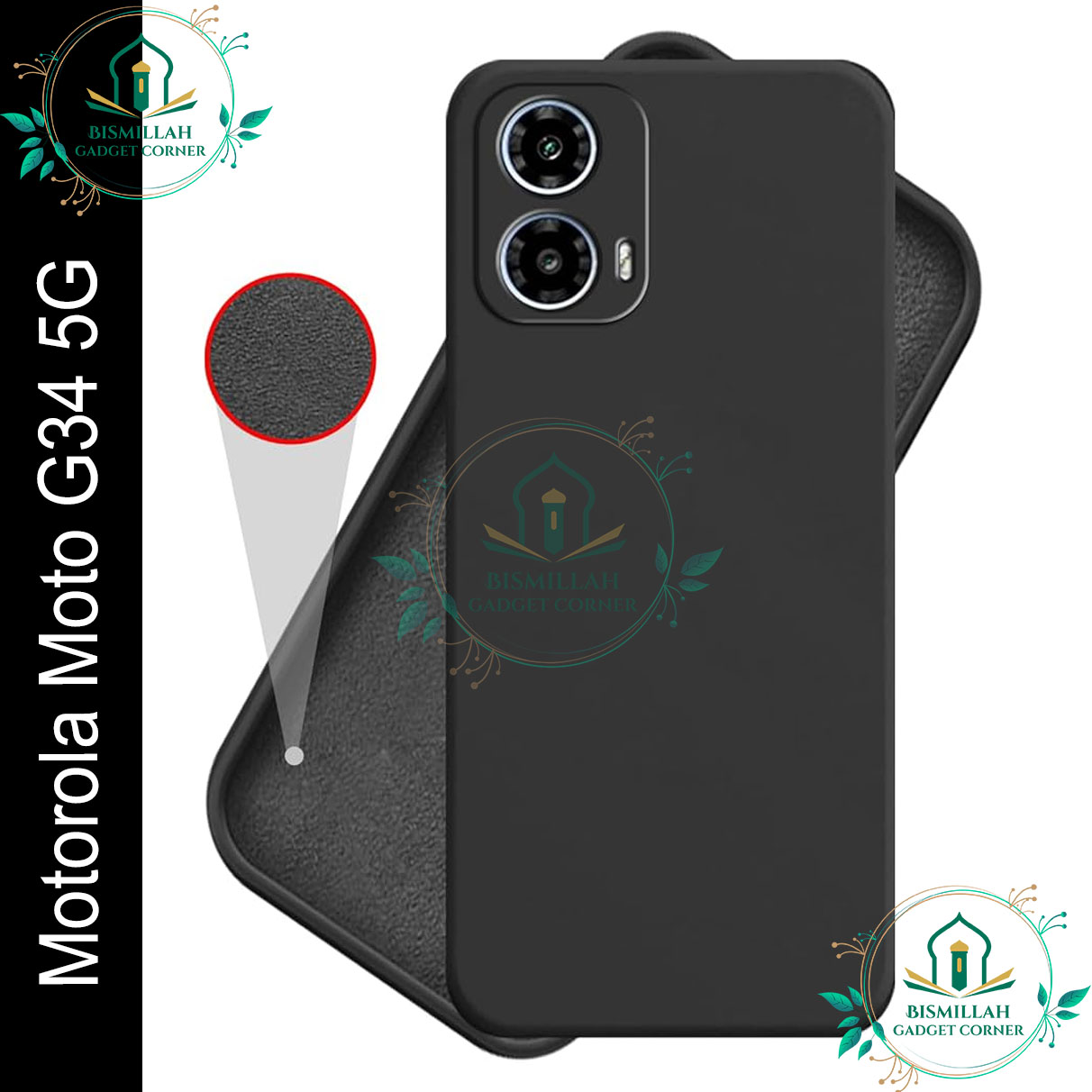 Picture of Premium Liquid Silicone Phone case for Motorola Moto G34 5G Liquid Silicon Mobile Back Case Soft Silicone Phone Cover