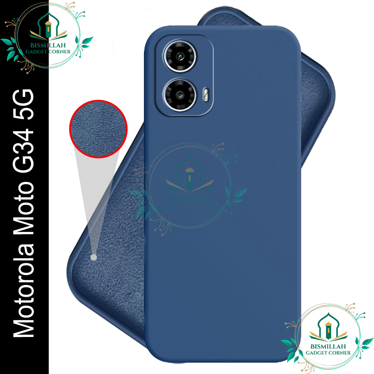 Picture of Premium Liquid Silicone Phone case for Motorola Moto G34 5G Liquid Silicon Mobile Back Case Soft Silicone Phone Cover