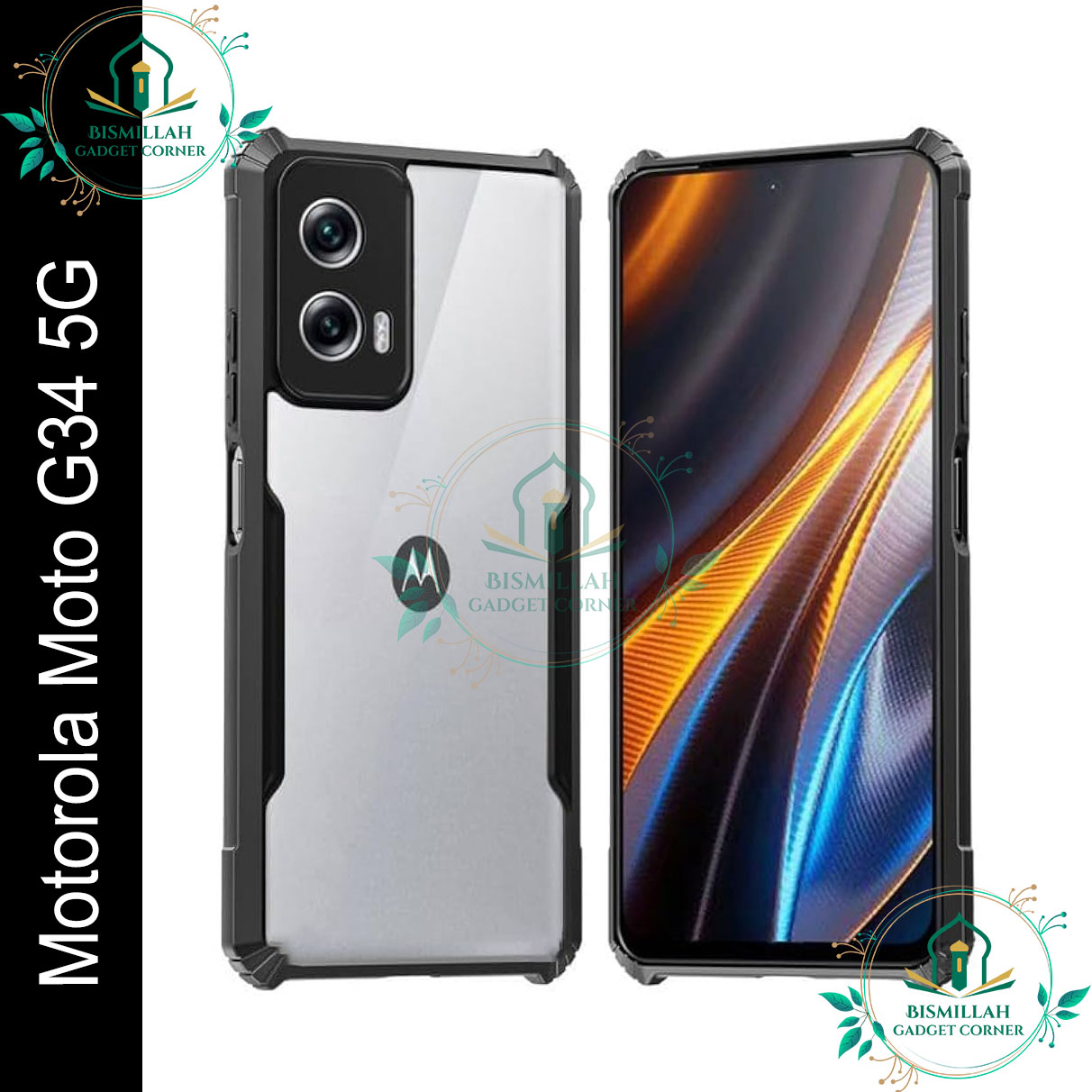Picture of Xundd Back Cover for Motorola Moto G34 5G Transparent Hybrid Hard PC Back Bumper Picture of Xundd Back Cover for Motorola Moto G34 5G Transparent Hybrid Hard PC Back Bumper