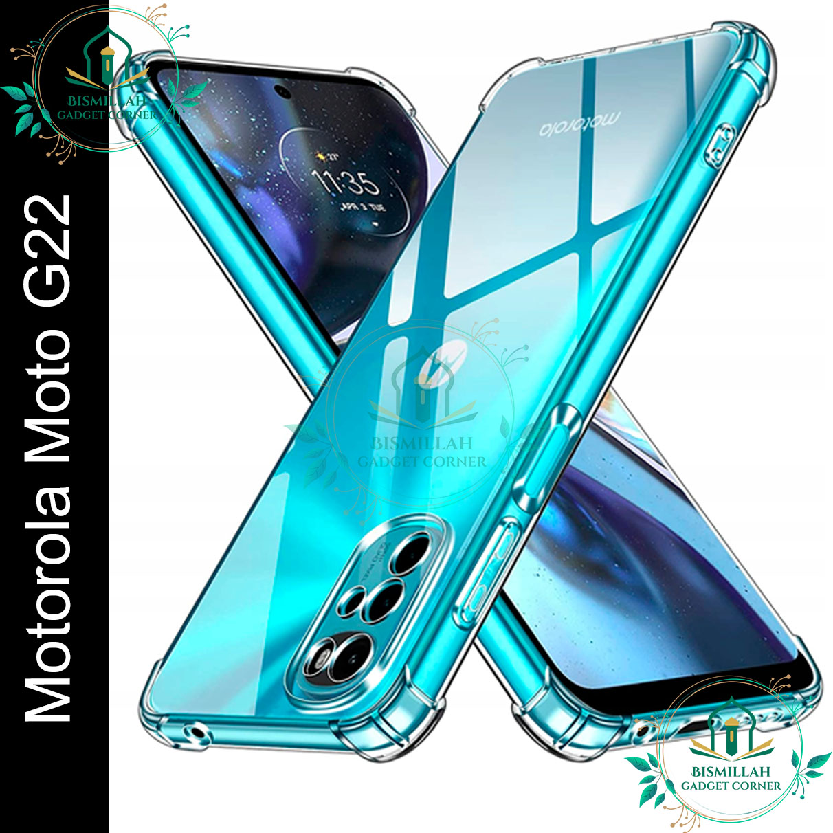 Picture of Transparent back cover For Motorola Moto G22 Luxury transparent Protect Back Cover Soft Case