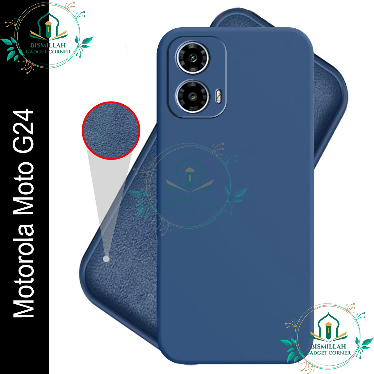 Picture of Premium Liquid Silicone Phone case for Motorola Moto G24 Liquid Silicon Mobile Back Case Soft Silicone Phone Cover