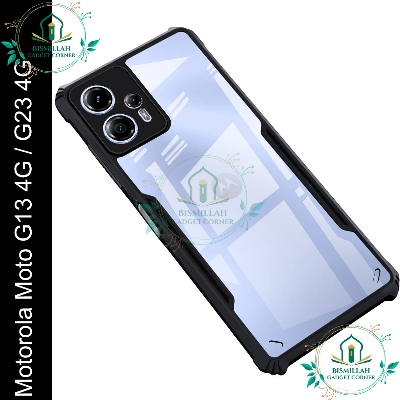 Picture of Xundd Back Cover for Motorola Moto G13 4G / Motorola Moto G23 4G Transparent Hybrid Hard PC Back Bumper