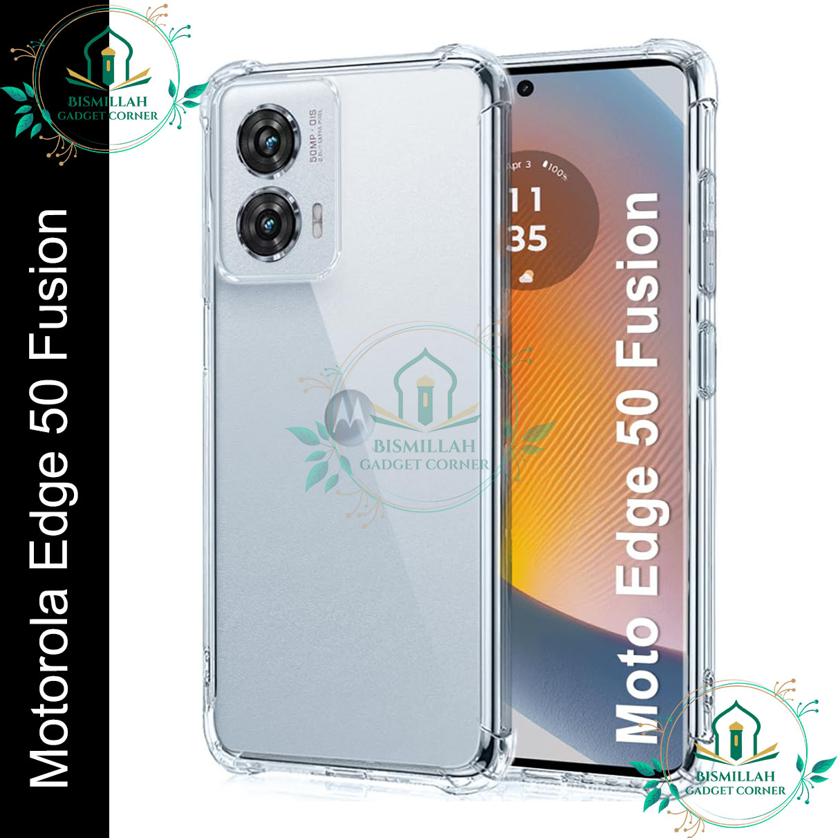 Picture of Transparent back cover For Motorola Edge 50 Fusion Luxury transparent Protect Back Cover Soft Case