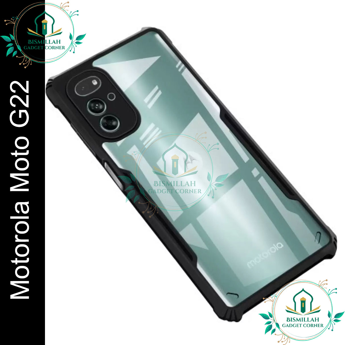 Picture of Xundd Back Cover for Motorola Moto G22 Transparent Hybrid Hard PC Back Bumper