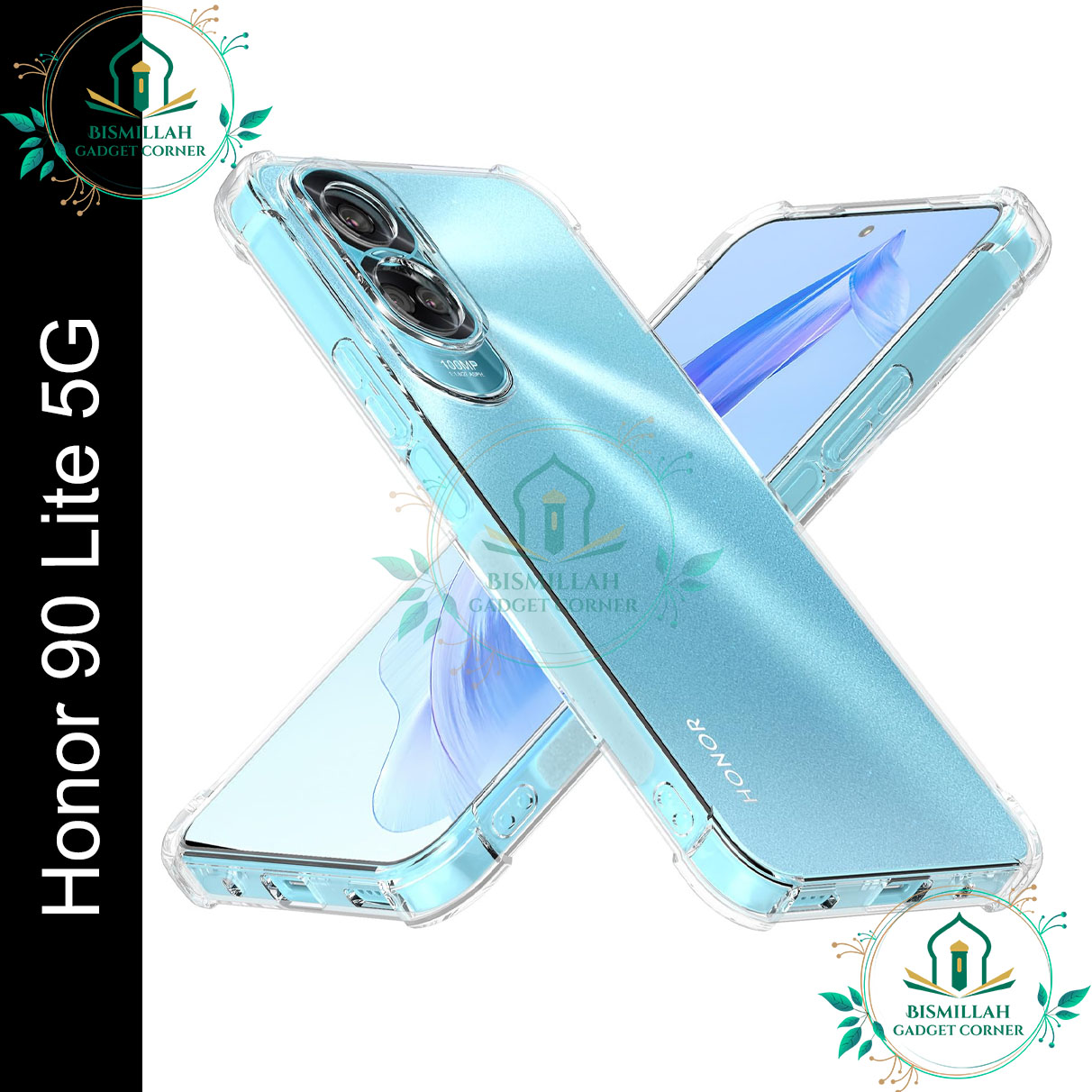 Picture of Transparent back cover For Honor 90 Lite 5g Luxury transparent Protect Back Cover Soft Case