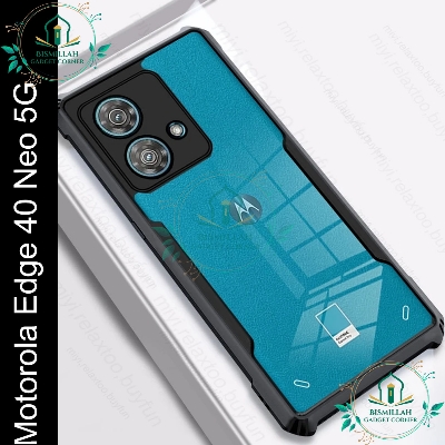 Picture of Xundd Back Cover for Motorola Edge 40 Neo 5G Transparent Hybrid Hard PC Back Bumper