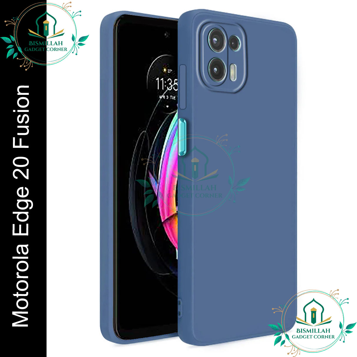 Picture of Premium Liquid Silicone Phone case for Motorola Edge 20 Fusion Liquid Silicon Mobile Back Case Soft Silicone Phone Cover