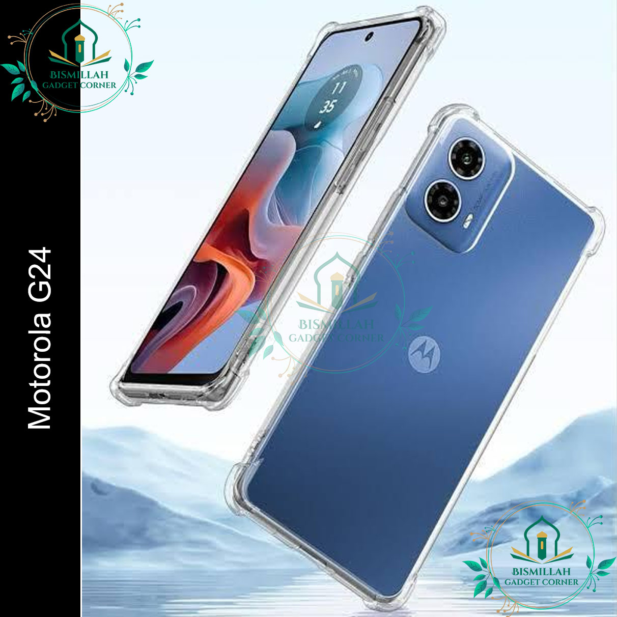 Picture of Transparent back cover For Motorola Moto G24 Luxury transparent Protect Back Cover Soft Case