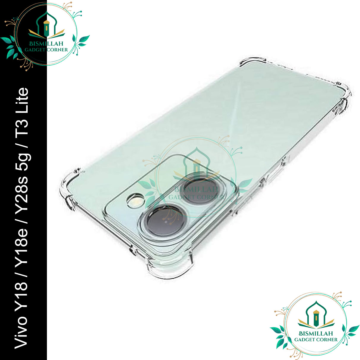 Picture of Transparent back cover For Vivo Y18 / Y18 Ultra / Y28s 5G / vivo T3 Lite Luxury transparent Protect Back Cover Soft Case