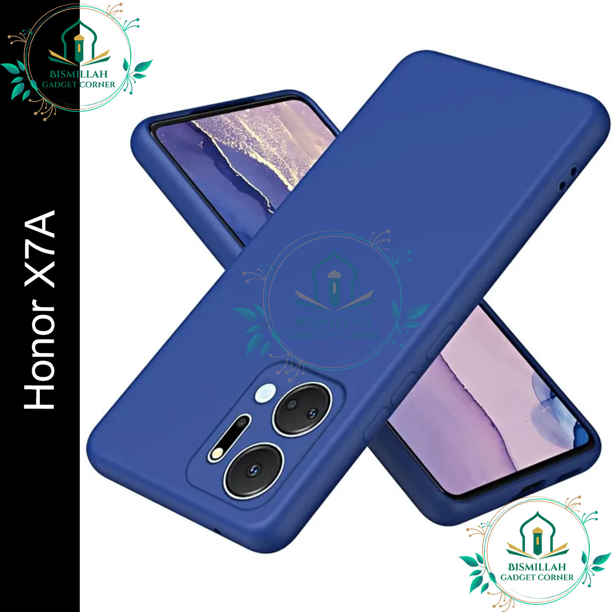 Picture of Premium Liquid Silicone Phone case for Honor X7a Liquid Silicon Mobile Back Case Soft Silicone Phone Cover