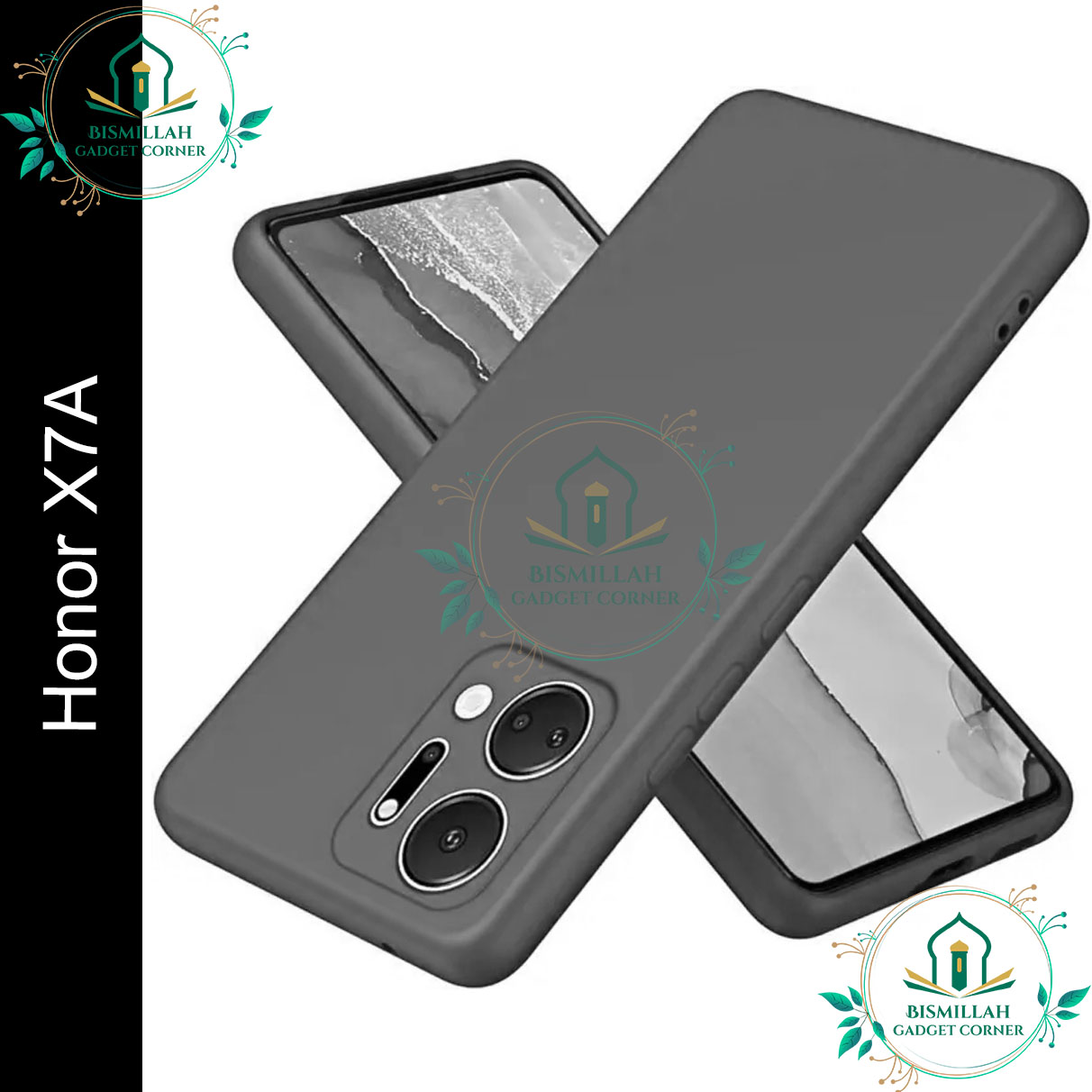 Picture of Premium Liquid Silicone Phone case for Honor X7a Liquid Silicon Mobile Back Case Soft Silicone Phone Cover