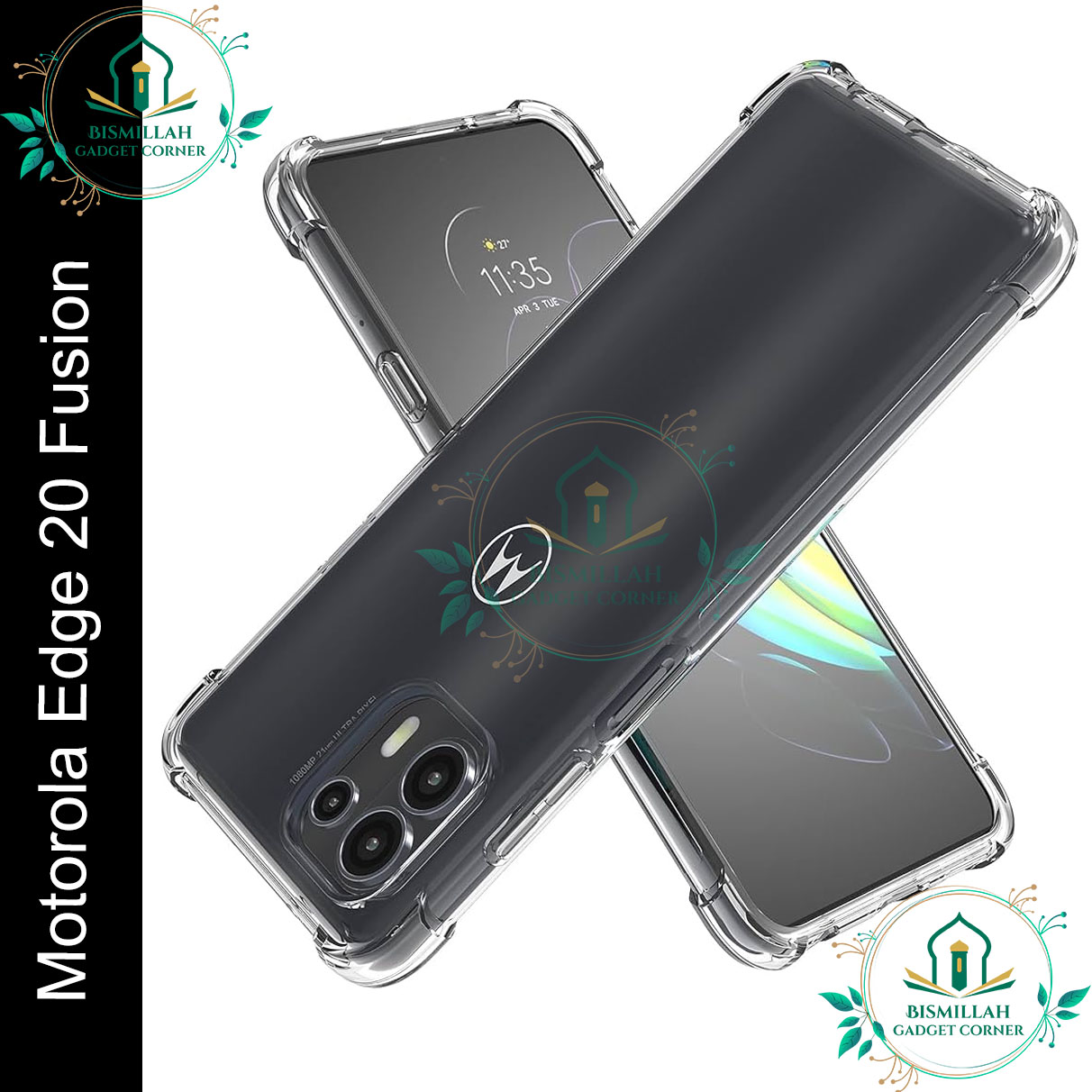 Picture of Transparent back cover For Motorola Edge 20 Fusion Luxury transparent Protect Back Cover Soft Case