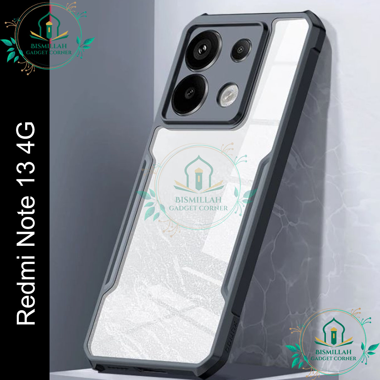 Picture of Xundd Back Cover for Xiaomi Redmi Note 13 4G Transparent Hybrid Hard PC Back Bumper