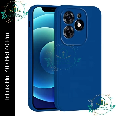 Picture of Premium Liquid Silicone Phone case for Infinix Hot 40 / Infinix Hot 40 Pro Liquid Silicon Mobile Back Case Soft Silicone Phone Cover