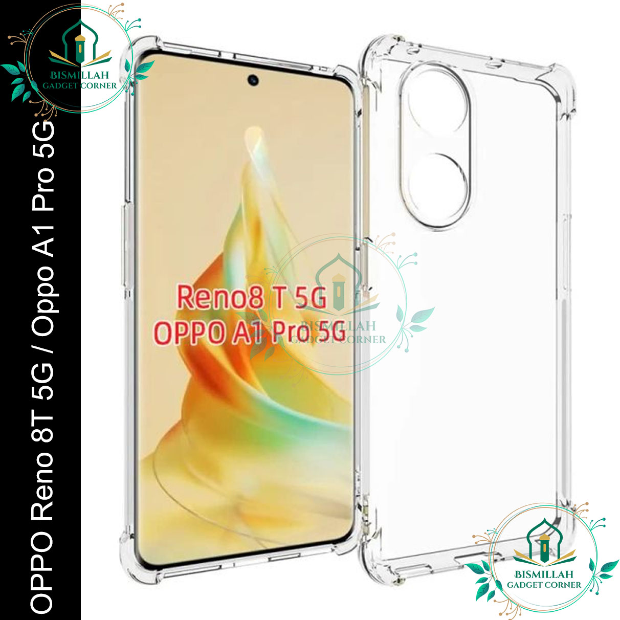 Picture of Transparent back cover For Oppo Reno8 T 5G / Oppo A1 Pro 5G Luxury transparent Protect Back Cover Soft Case