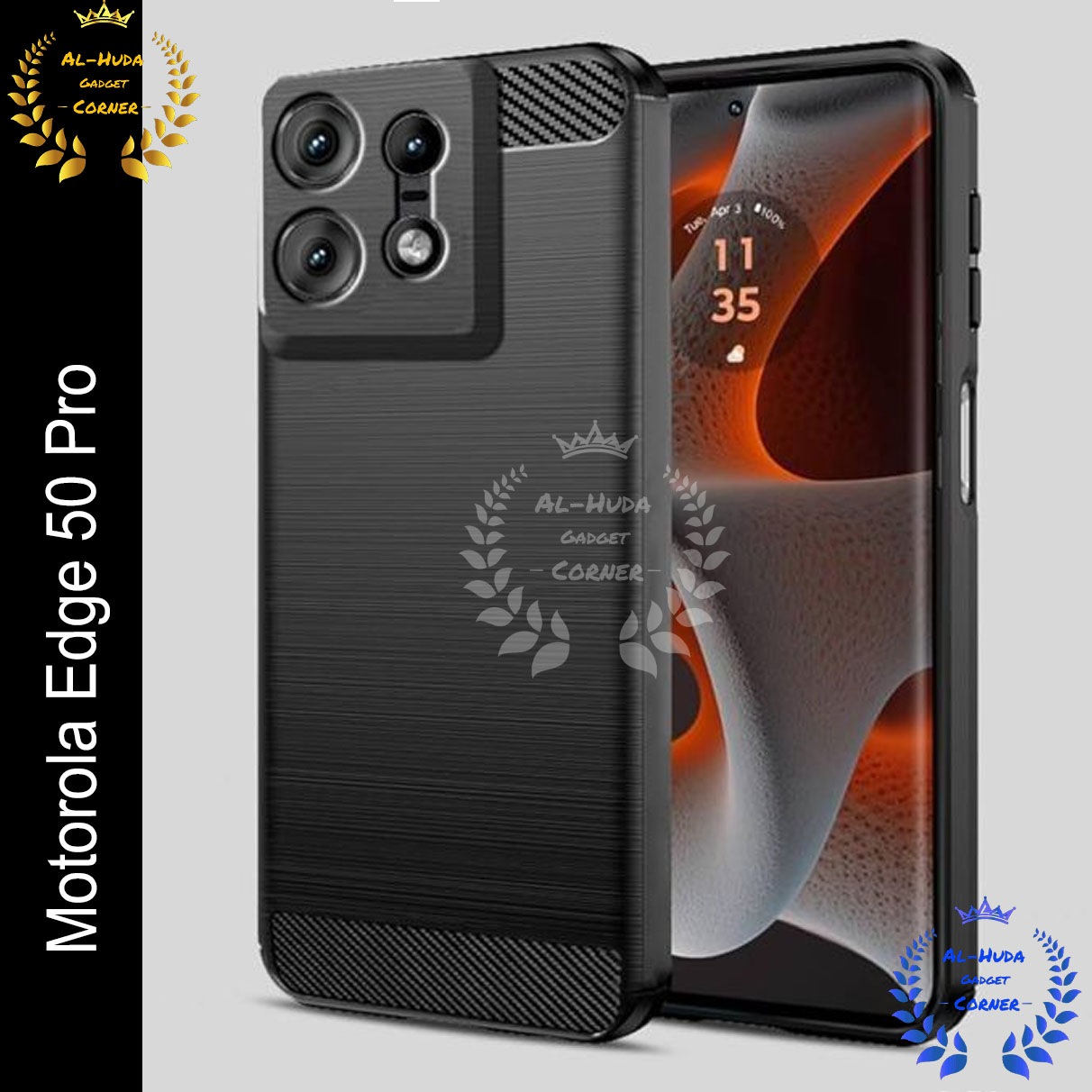 Picture of Spigen cover For Motorola Edge 50 Pro 5G Carbon Fiber Back cover Soft Slim Fashion Non-Slip Protective Carbon Fiber Phone Case