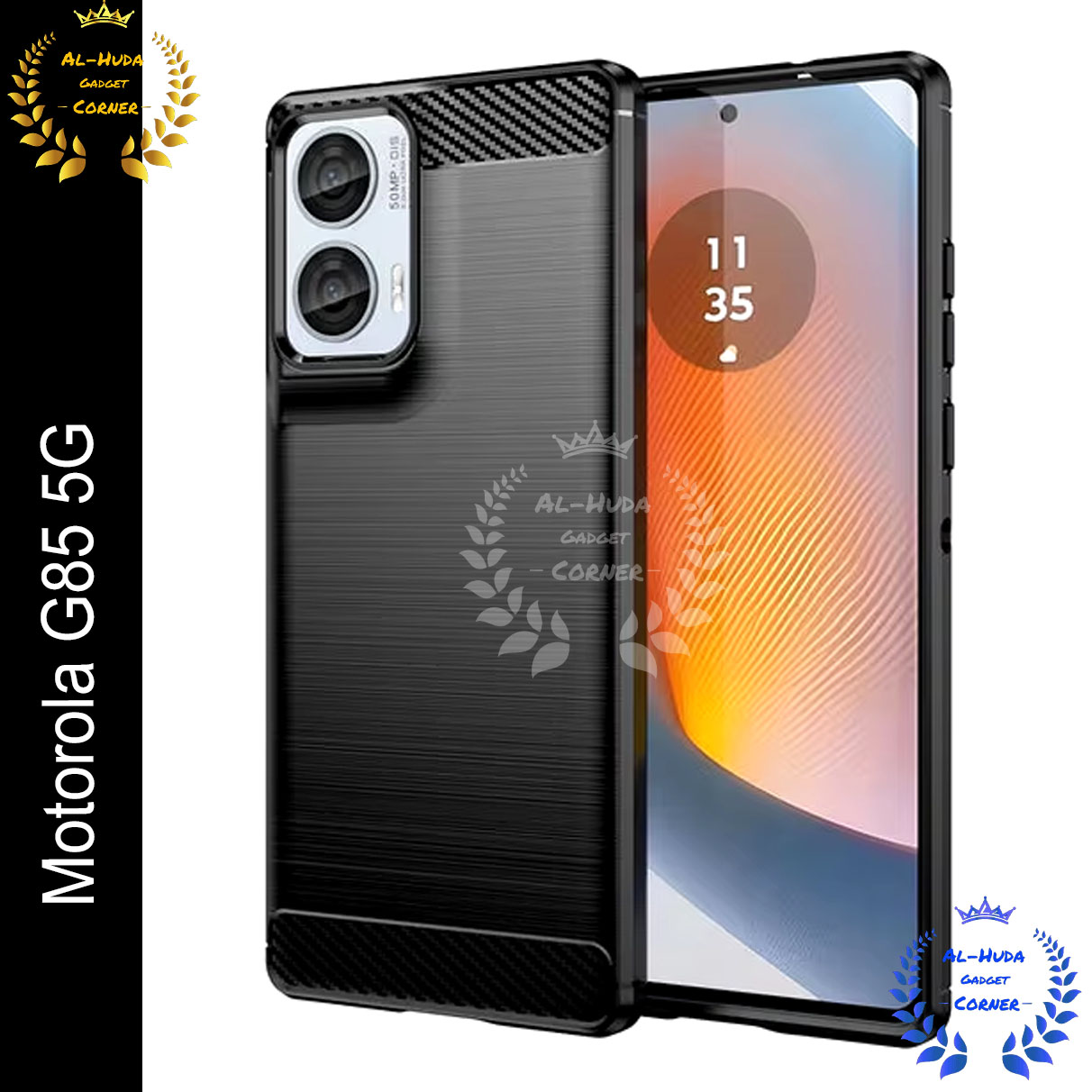 Picture of Spigen cover For Motorola Moto G85 5G Carbon Fiber Back cover Soft Slim Fashion Non-Slip Protective Carbon Fiber Phone Case
