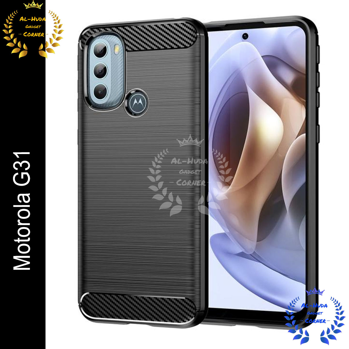 Picture of Spigen cover For Motorola Moto G31 Carbon Fiber Back cover Soft Slim Fashion Non-Slip Protective Carbon Fiber Phone Case