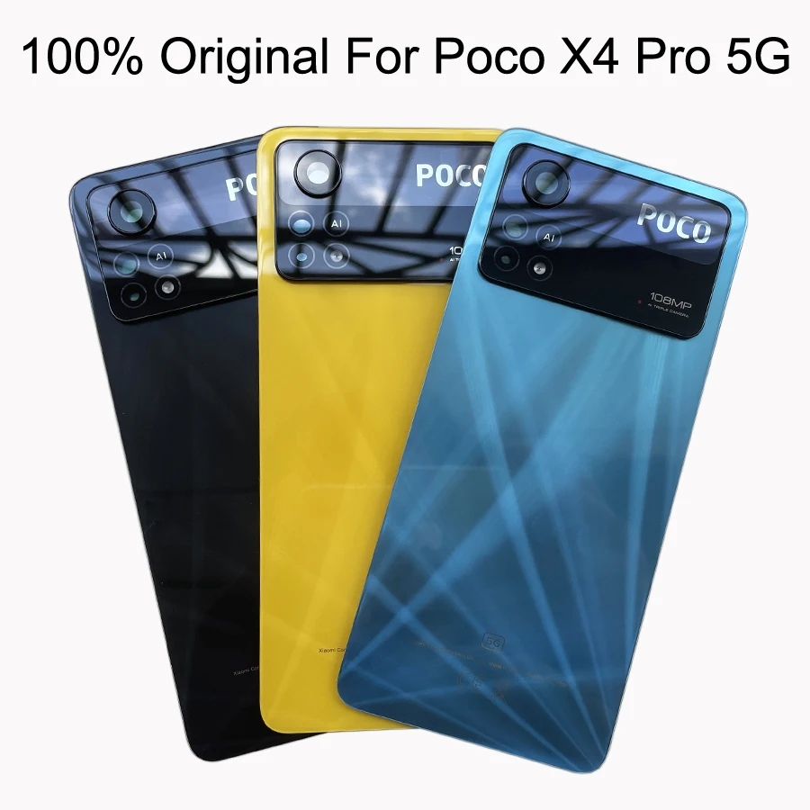 Picture of For Xiaomi Poco X4 Pro 5G Battery Cover Glass Rear Housing Door Replacement New