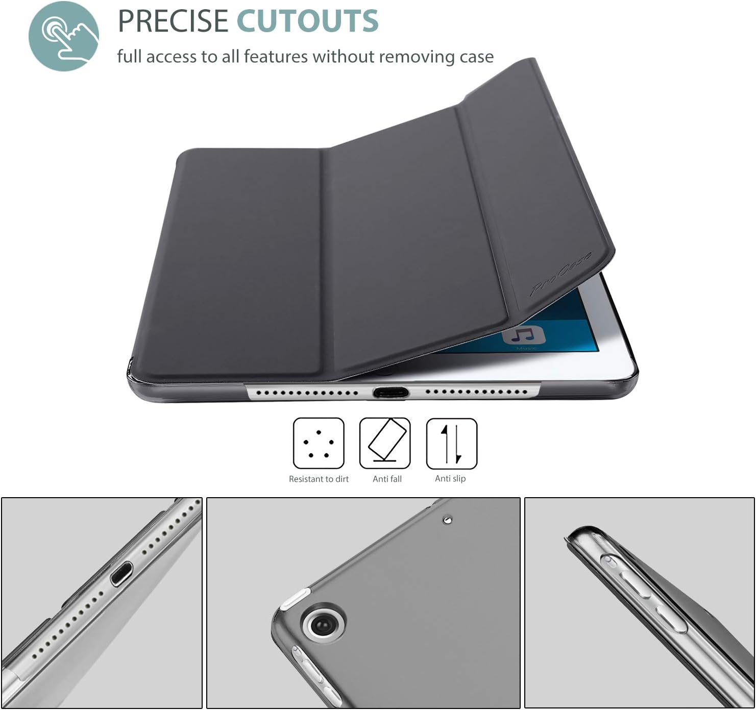 Picture of Fold Silk Texture Smart Leather Case for iPad Mini 1 / iPad Mini 2 / iPad Mini 3 (7.9") – Horizontal Flip Cover with Stand Feature