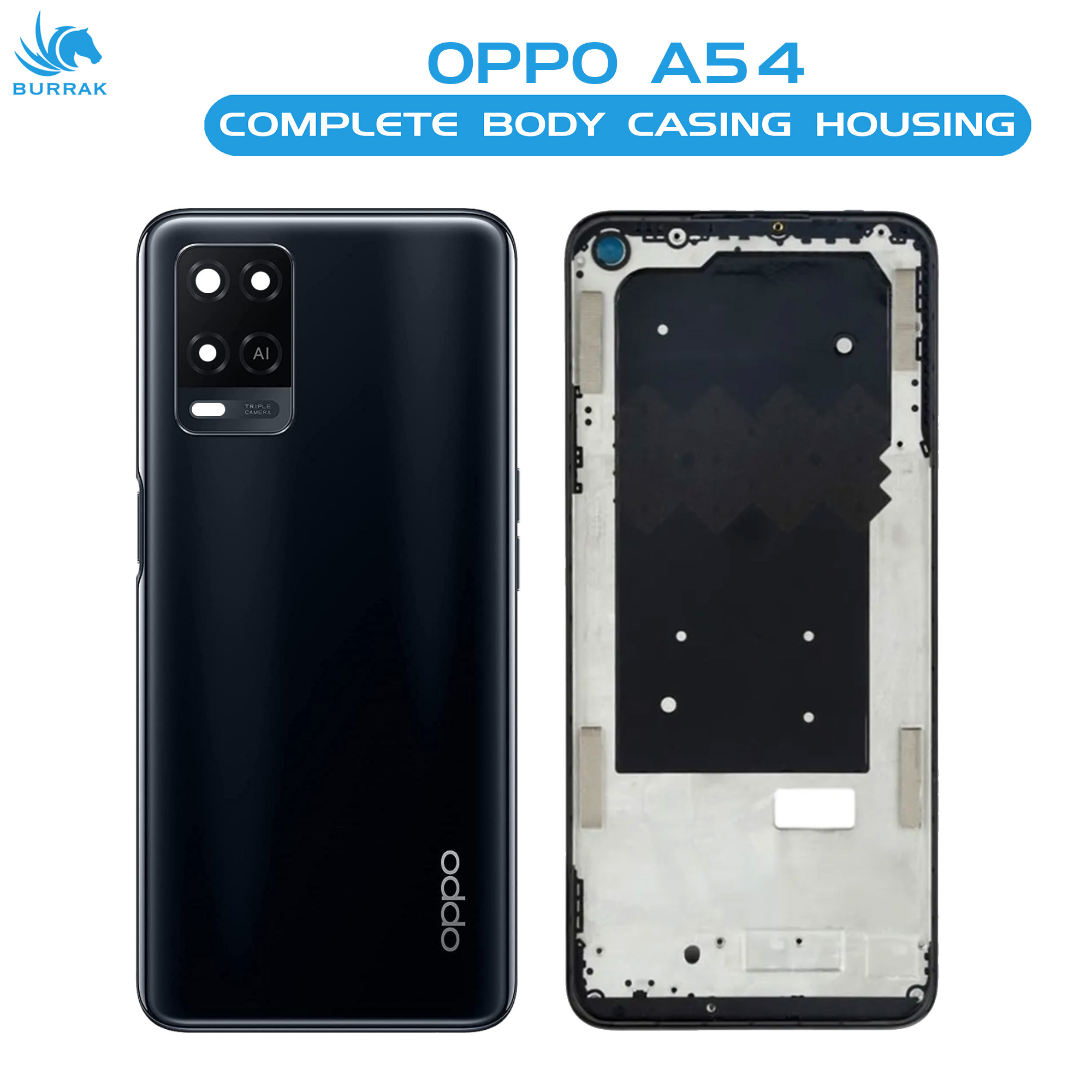 Picture of Oppo A54 Full Body Housing / Middle Frame Chassis with Back Panel