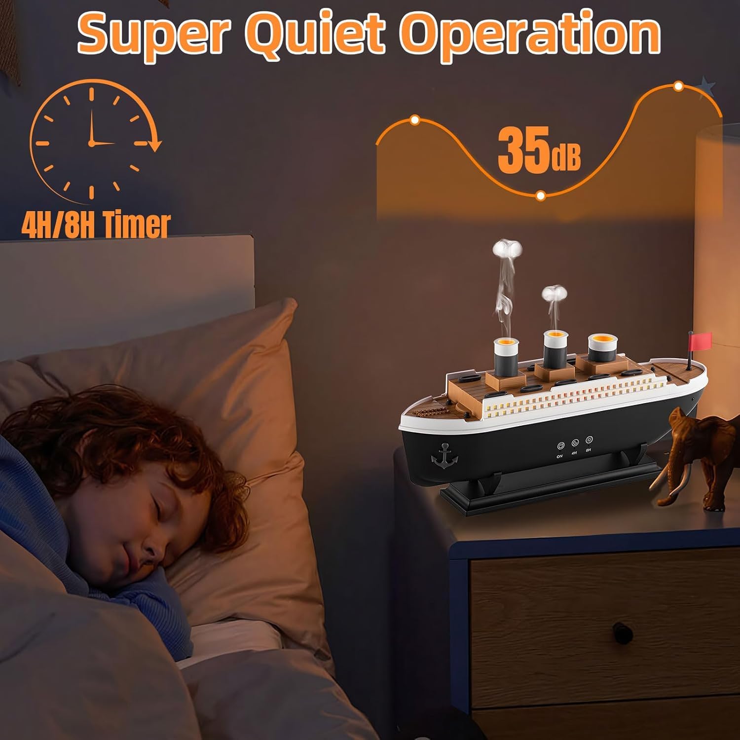 Picture of Aroma Diffuser Ship Cool Mist Humidifier with Remote Control Aroma Diffuser Humidifiers