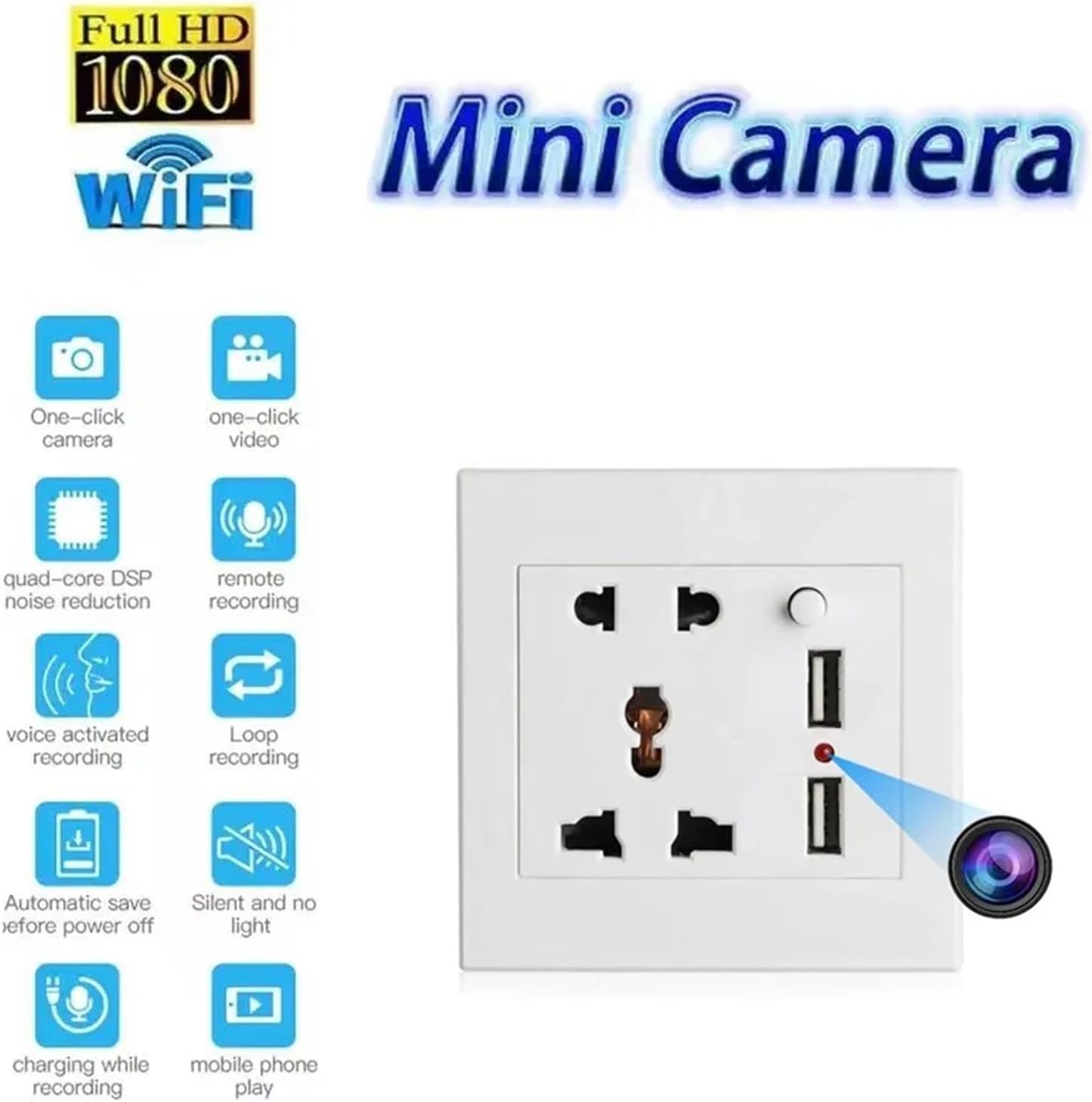 Picture of WiFi Mini Socket Camera WiFi Socket ip Camera Camera