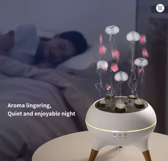 Picture of Dynamic Jellyfish Humidifier, 7 Colors LED Lights 250ml Essential Oil Diffuser,Remote Control Humidifier for Bedroom & Office
