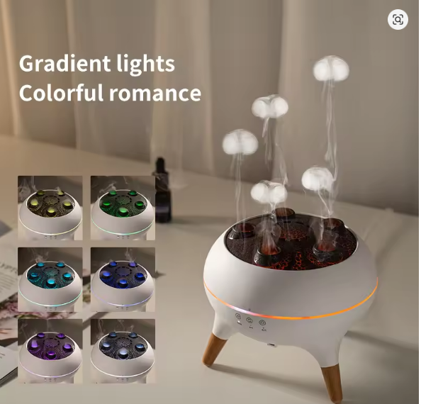 Picture of Dynamic Jellyfish Humidifier, 7 Colors LED Lights 250ml Essential Oil Diffuser,Remote Control Humidifier for Bedroom & Office