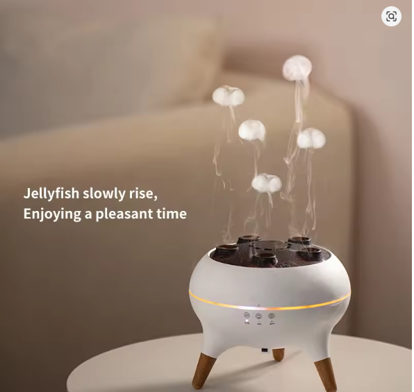 Picture of Dynamic Jellyfish Humidifier, 7 Colors LED Lights 250ml Essential Oil Diffuser,Remote Control Humidifier for Bedroom & Office