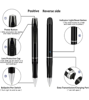 Picture of W8 Pen Camera 1080P Pocket Video Recorder Security Mini Body HD DVR cam