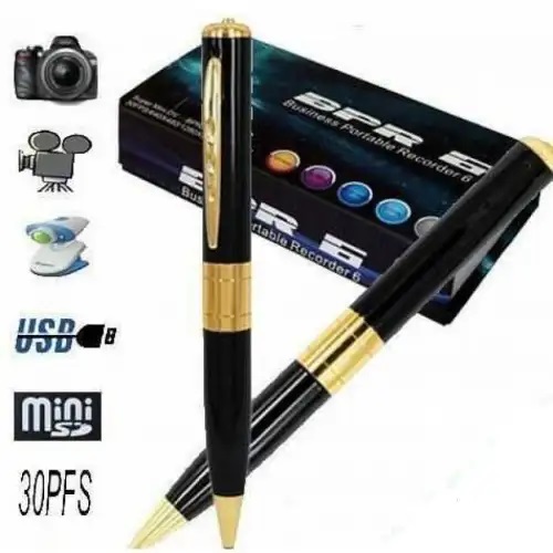 Picture of BPR 6 Business  Recorder Pen Camera with voice